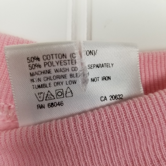 Vintage 90s USA Tultex Blank Crew Neck Sweatshirt Pink Adult Medium Cotton Blend - Picture 9 of 11
